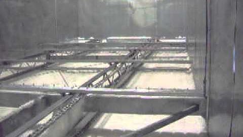 Modular Rake Partially Filled with Flake Ice | North Star Ice Equipment