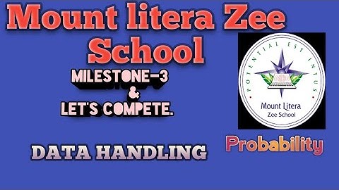 MOUNT LITERA ZEE SCHOOL || SOLUTION OF MILESTONE-3 & LET