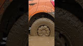 Epic Rescue: Truck Pulls Car from Deep Mud Trap 🚛 #truck #heavycivil #shorts #viral
