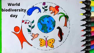 World biodiversity day poster drawing#international biodiversity day Drawing#poster Drawing