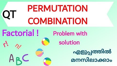 Permutation and Combination || Quantitative Techniques || Calicut University in Malayalam