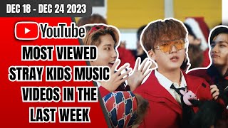 [TOP 20] MOST VIEWED STRAY KIDS MUSIC VIDEOS ON YOUTUBE IN THE LAST WEEK | DEC 18 – DEC 24 2023