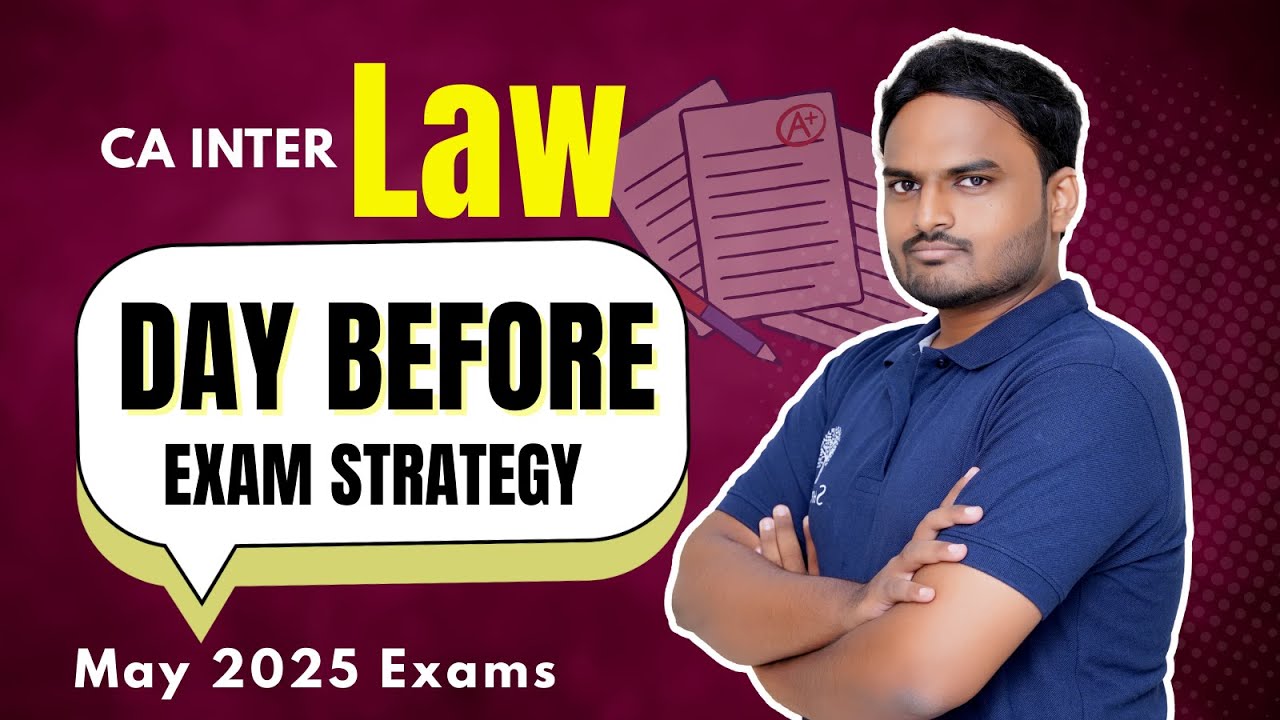 Corporate & Other Laws Day Before Exam Strategy | Ca Inter Law | May ...