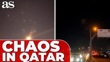 MISSILES light up NIGHT SKY over Doha in Iran’s RESPONSE to US strikes