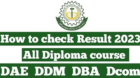 PBTE Result Check Karne Ka Tarika 2023| DAE Result|DDM Result|DBA Result|DCOM Result