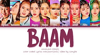 MOMOLAND (모모랜드) - 'BAAM' You as member, with 10 members | Color Coded Lyrics HAN|ROM|ENG Resimi