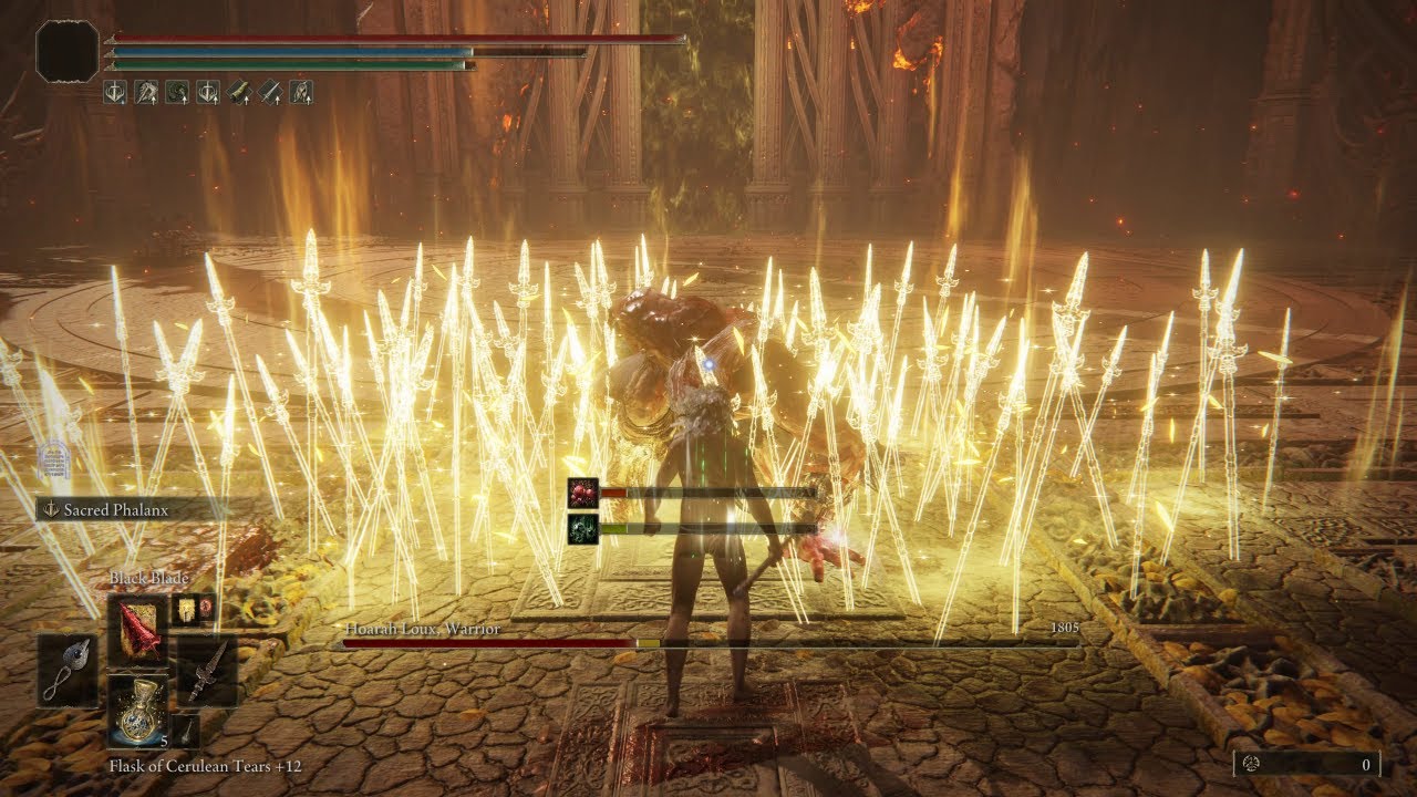 Elden Ring Faith&Dexterity build vs Godfrey&Hoarah Loux (NG+7, No Hit