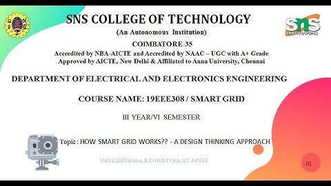 5. HOW SMART GRID WORKS?? - A DESIGN THINKING APPROACH | SMART GRID| SNS INSTITUTIONS