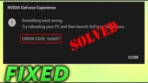 FIX Nvidia GeForce Experience ERROR CODE 0x0003 !