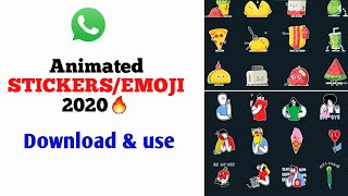 (2020) New whatsapp animated stickers/ emoji pack | Download & use screenshot 1