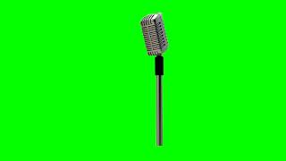 retro microphone real green screen 1