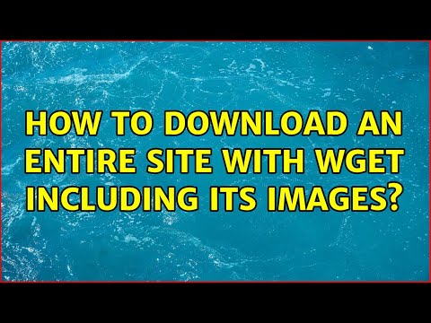 How to download an entire site with wget including its images?