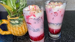 Easy Home made Rose Falooda