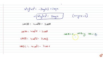 Let A,B and C be three angles such that `cosA+cosB+cosC=0` and if `cosAcosBcosC=lambda(cos3A+co...