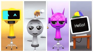 Help Sprunki Garnold , Clukr , Durple , Mr Funcomputer Incredibox Sprunki Animation Compilation