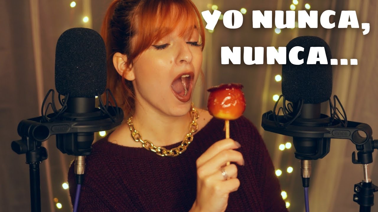 ASMR Jugando a Yo Nunca Nunca 🙀 CONFESIONES 🙀 ASMR Comiendo Manzana 🍎