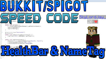 [Minecraft Bukkit/Spigot] HealthBar & NameTag Speed Code