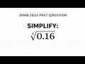 JAMB 2025 Maths Past Question (Standard Form & Indices): Can You Solve This ?