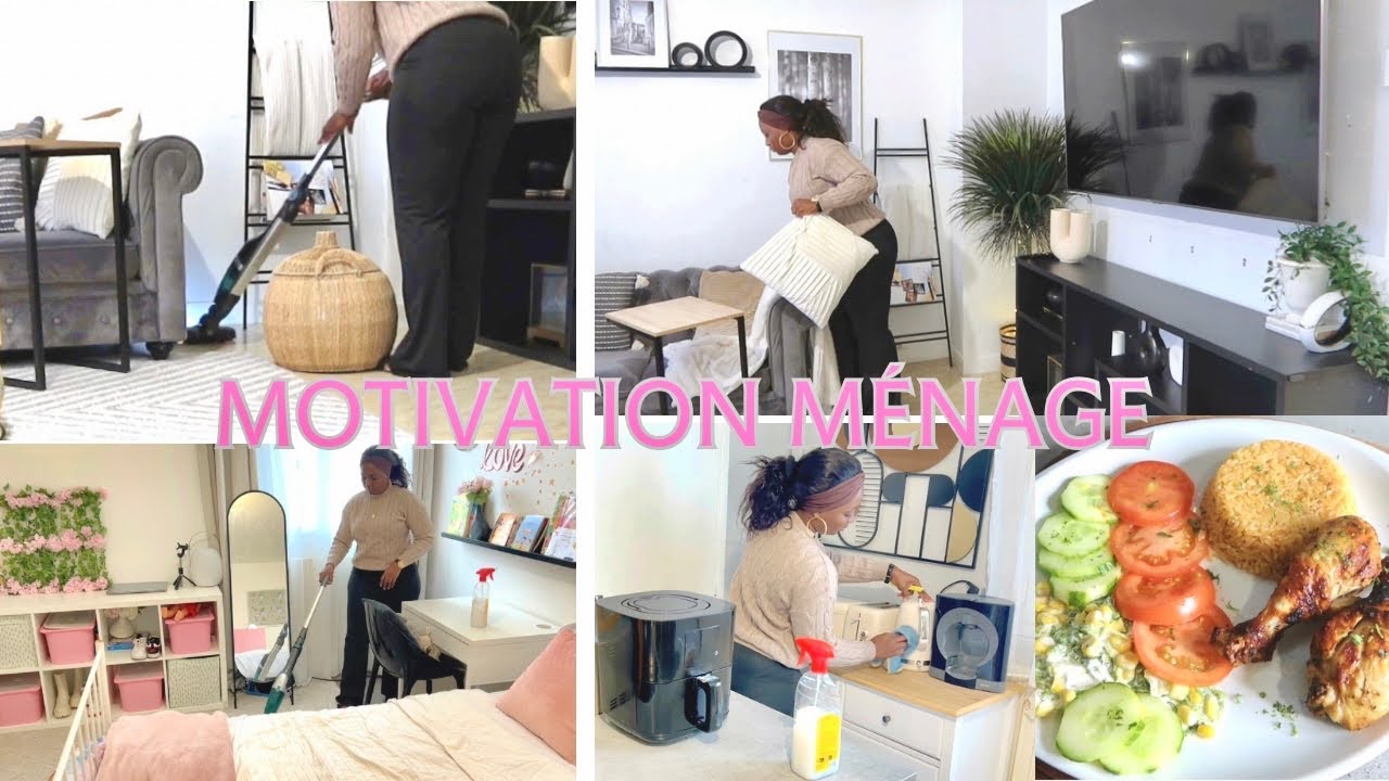 MOTIVATION MÉNAGE | clean with me |Ménage Express du matin ~Recette Riz Rouge Et POULET