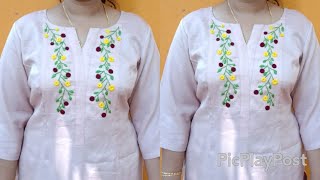 Beginners നു easy aayitu ചെയ്യാൻ പറ്റിയ ഒരു simple embroidery