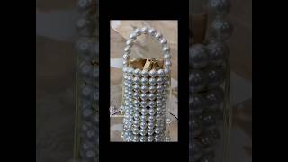 pearl bead bag #beads  #beadbag #pearlbeads #beaded  #handmade #handmadebag