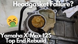 Yamaha Xmax Top End Rebuild (Head gasket Failure) YP125R