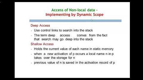 Access to non local data - dynamic scope