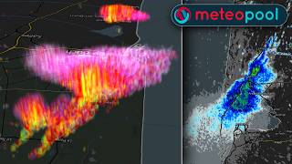 Wildfires in France / Waldbrände in Frankreich (Bordeaux), 23.07.2026, 3D Radar