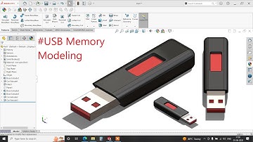 ✅Solidworks Tutorial - USB Memory Modeling | How to sketch Pen drive in Solidworks