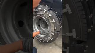 Why Cars Use Snow Chains on Ice Roads ❄️🚗 | Amazing Winter Driving Hack #shorts