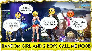 Hot Rich Girl With Random Players Call Me Noob I Challenge Them 1 vs 3 custom room || Goldiger Prank