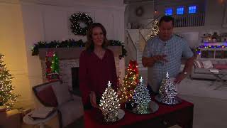 Mr. Christmas 12" Plug-In Color Morph Nostalgic Ceramic Tree on QVC