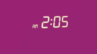 Digital clock timelapse 12 to 6