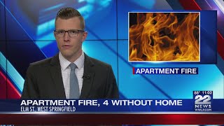 4 without a home after fire in West Springfield