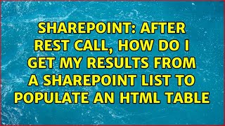 After Rest Call, how do I get my results from a sharepoint list to populate an html table