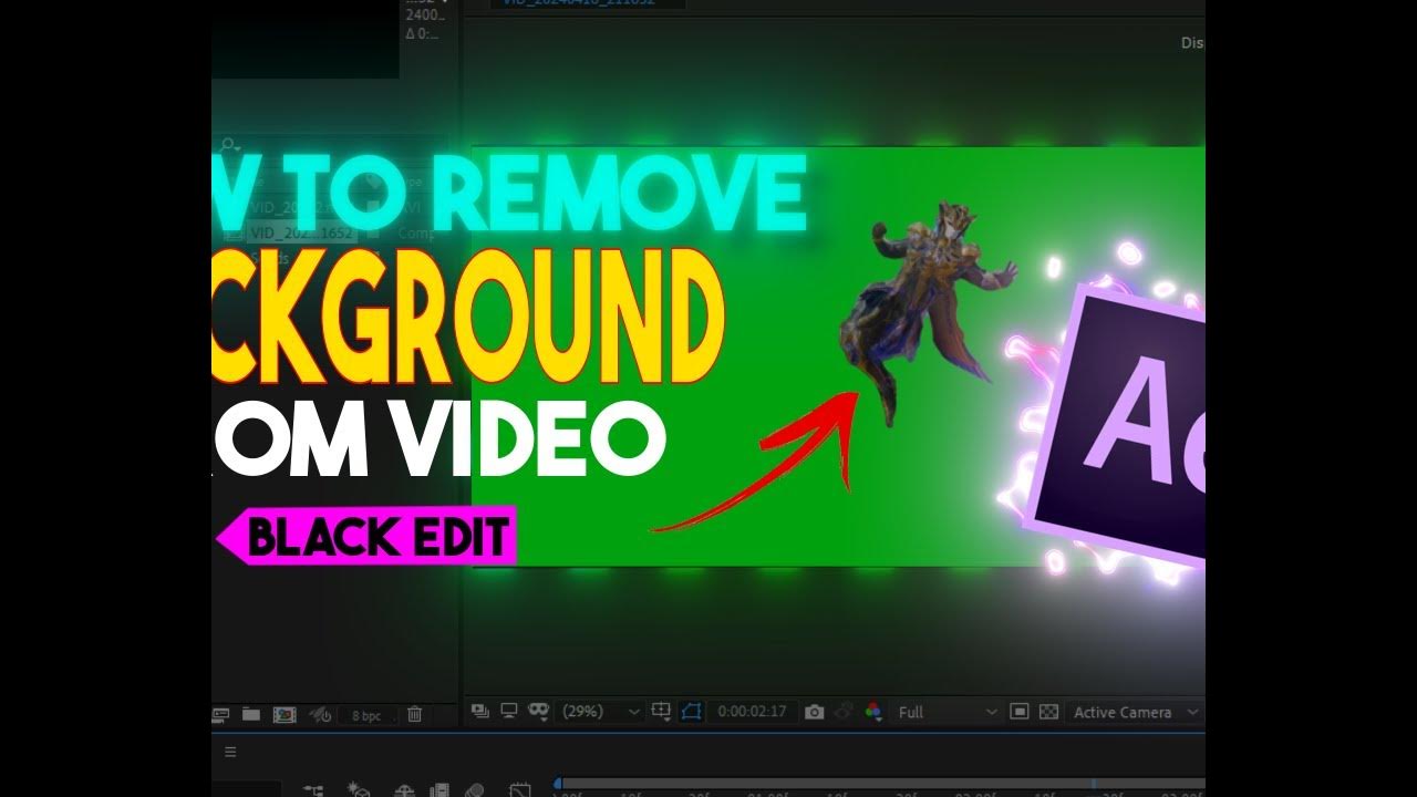 HOW TO REMOVE BACKGROUND AFTER EFFECTS ROTO TOUTORIAL BLACK EDITS