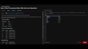 Mock Interview - Uber - SQL - User Third Transaction (Medium)