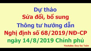 Lập dự toán theo Dự thảo thông tư theo Nghị định 68/2019/NĐ-CP