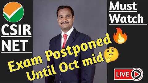 CSIR NET EXAM DATE 2022 LATEST NEWS 🔴| Csir net Admit card 2022| Csir net postponed 2022#Csirnet2022