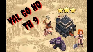 Serangan Golem Valkyrie Hog TH 9   Val Go Ho TH 9