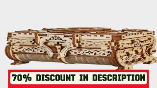 A must-have product! 3D Wooden Puzzle for Adults Antique Jewelry Case Handmade DIY Craft Home Deco