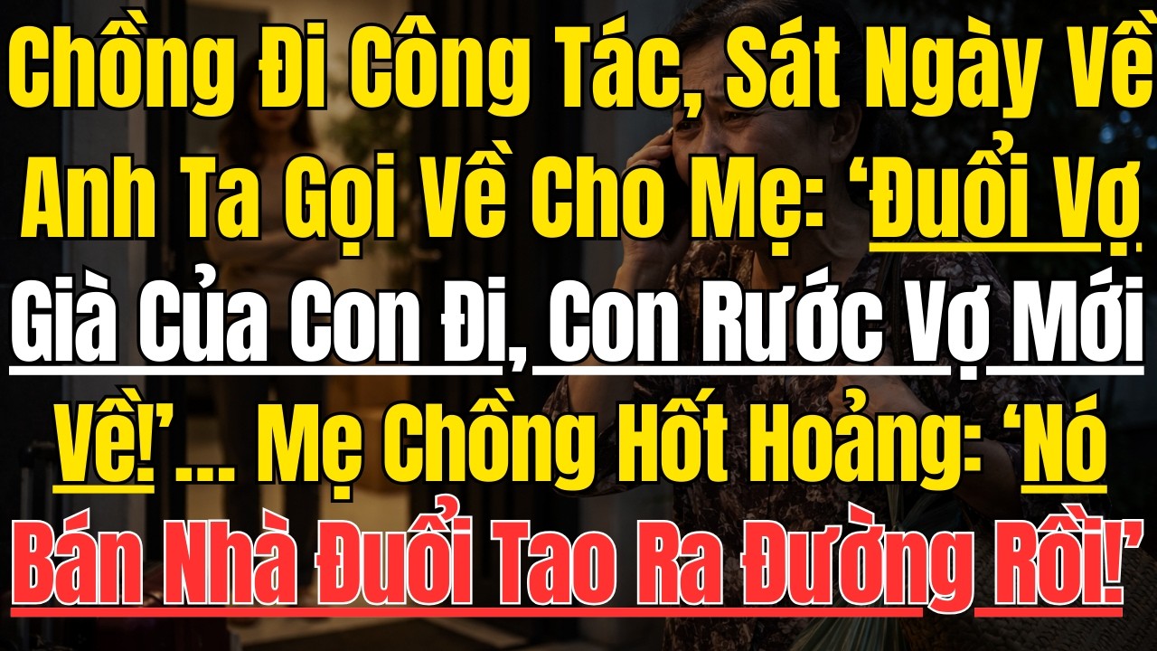 Chồng Đi Công Tác, Sát Ngày Về Anh Ta Gọi Về Cho Mẹ: ‘Đuổi Vợ Già Của Con Đi, Con Rước Vợ Mới Về!’…