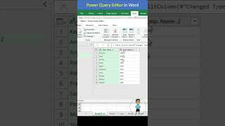Power Query Editor in Excel #excel #exceltips #exceltutorial #msexcel #microsoftexcel #developer