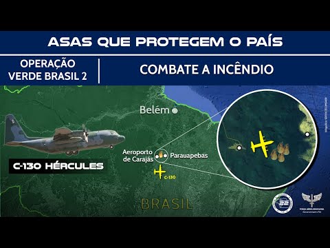 C-130 Hércules é empregado no combate a incêndios florestais no Pará