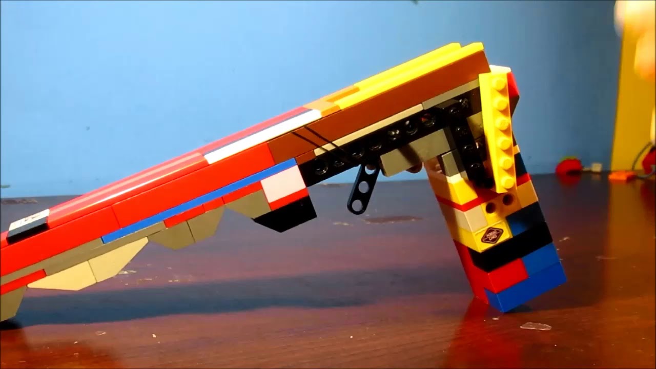 Working LEGO Rubber Band Gun (multiple shot and mechanism) YouTube