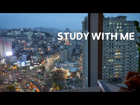 2hrs Study With Me In Seoul Calm Piano Pomodoro Timer 50 10 2 Sets Late Night Study 함께 공부해요