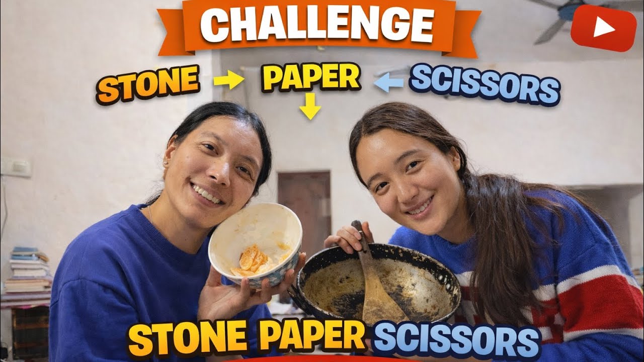 Испытание «Камень, ножницы, бумага» 🍜🍗