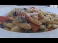 Homemade Cavatelli, Tomatoes, Spinach White Wine Butter Sauce.  Great for Vegetarians! How to Recipe