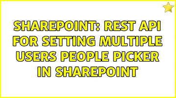 Sharepoint: REST API for setting Multiple users people picker in SharePoint