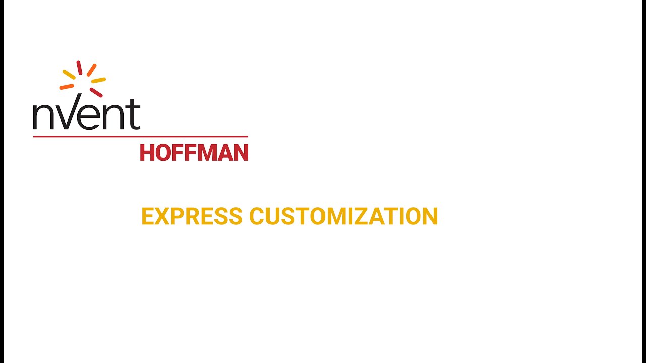 Express Customization nVent HOFFMAN YouTube